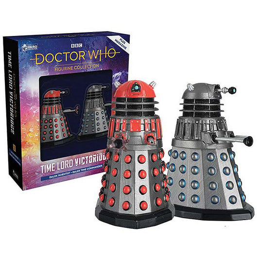 Eaglemoss Doctor Who Time Lord Victorious - Commander & Dalek Scientist Box Set