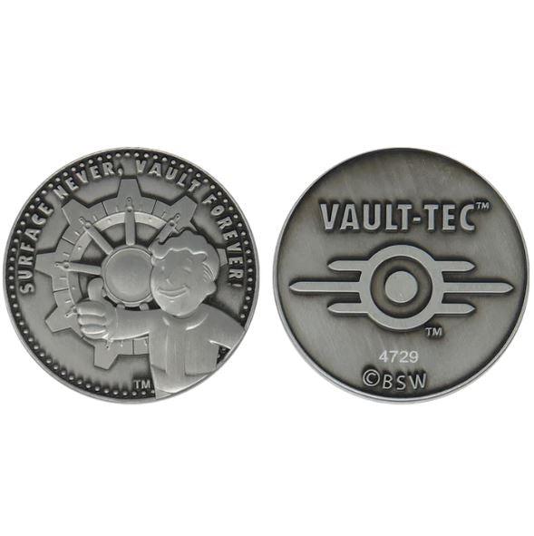 Fallout Limited Edition Vault-Tec Collectable Coin Silver Variant Fanattik