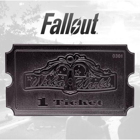 Fallout Limited Edition .999 Silver Plated Nuka-World Replica Ticket Fanattik