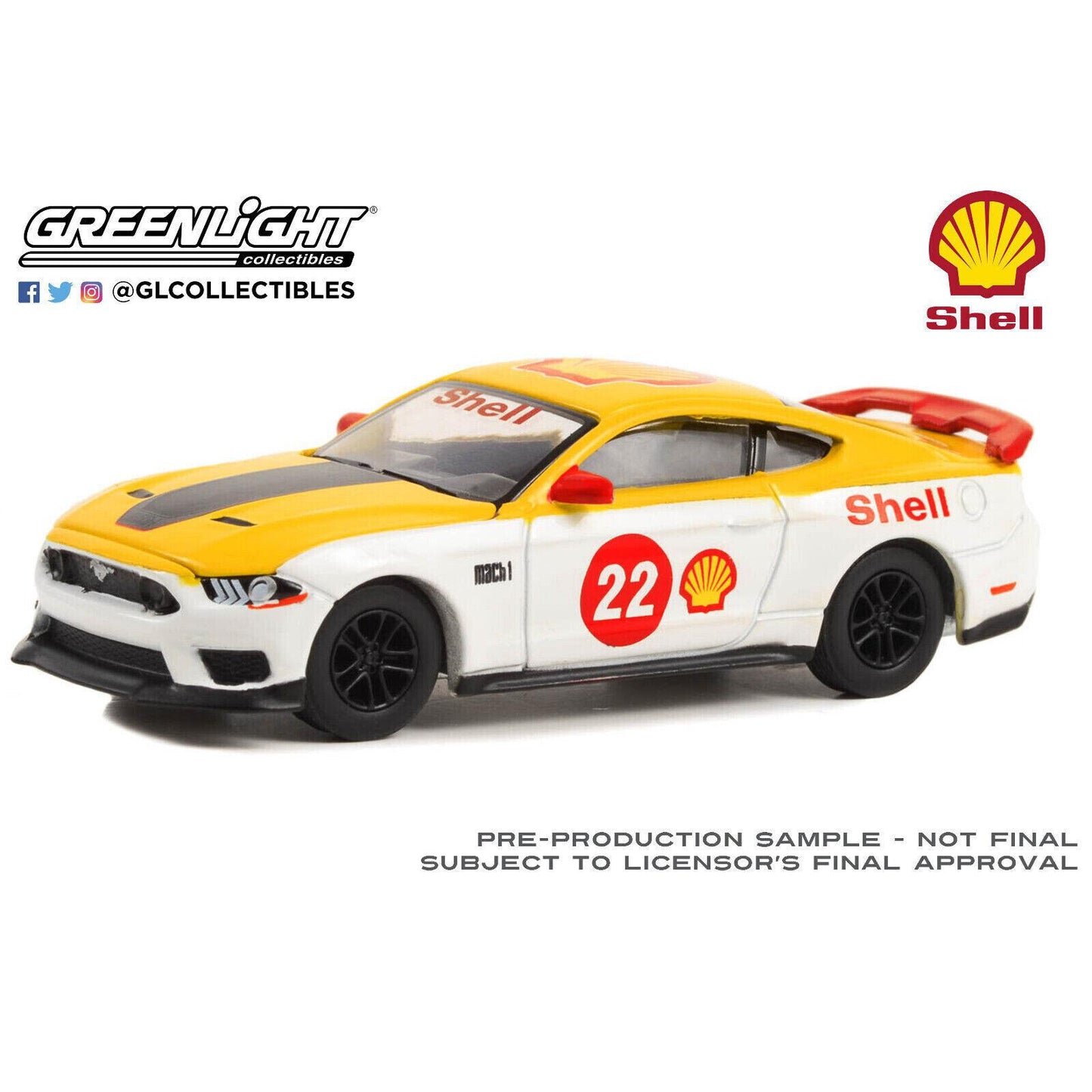 Greenlight 1:64 2022 Ford Mustang Mach 1 Shell Oil Special Edition 41125-F