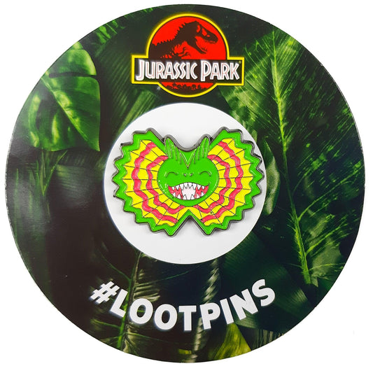 Jurassic Park Dilophosaurus Enamel Pin Badge Lootpins Loot Crate