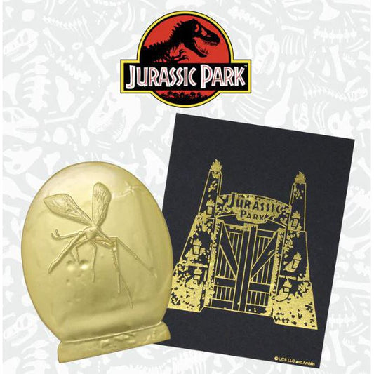 Jurassic Park Limited Edition Mosquito in Amber 24k Gold Plated XL Pin Badge