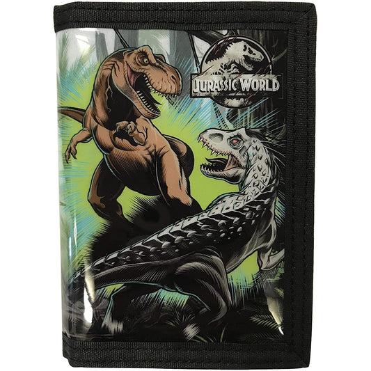 Jurassic World Dinosaur Tri-Fold Coin & Card Wallet