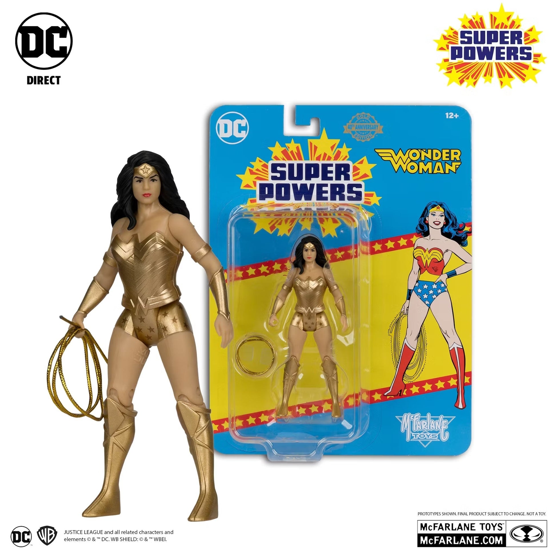 McFarlane Toys DC Direct Super Powers Wave 9 - Wonder Woman (40th Anniversary Gold Chase) PRE-ORDER