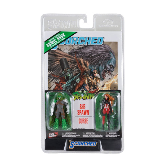 McFarlane Toys Spawn Page Punchers Figures - She Spawn & Curse (Scorched) 2-Pack PRE-ORDER