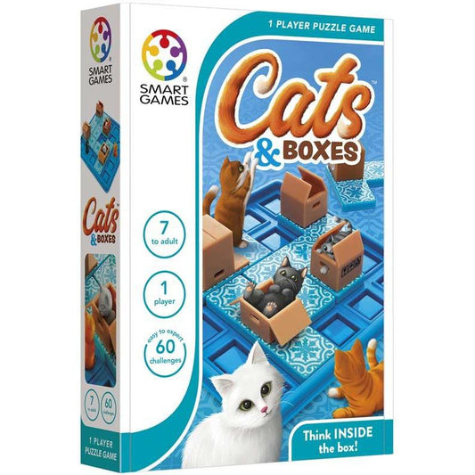 SmartGames Brainteaser Logic Puzzle Game For Children & Adults - Cats & Boxes