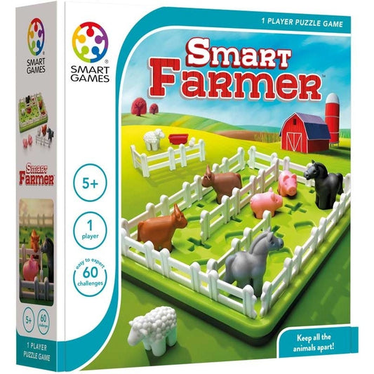 SmartGames Brainteaser Logic Puzzle Game For Children & Adults- Smart Farmer