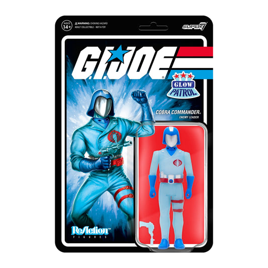 Super7 G.I. Joe ReAction - Cobra Commander (Glow Patrol) SDCC 2022 Action Figure