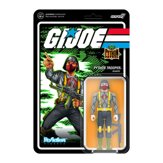 Super7 G.I. Joe ReAction Figure Python Patrol - Cobra Trooper AK (Pink) SDCC
