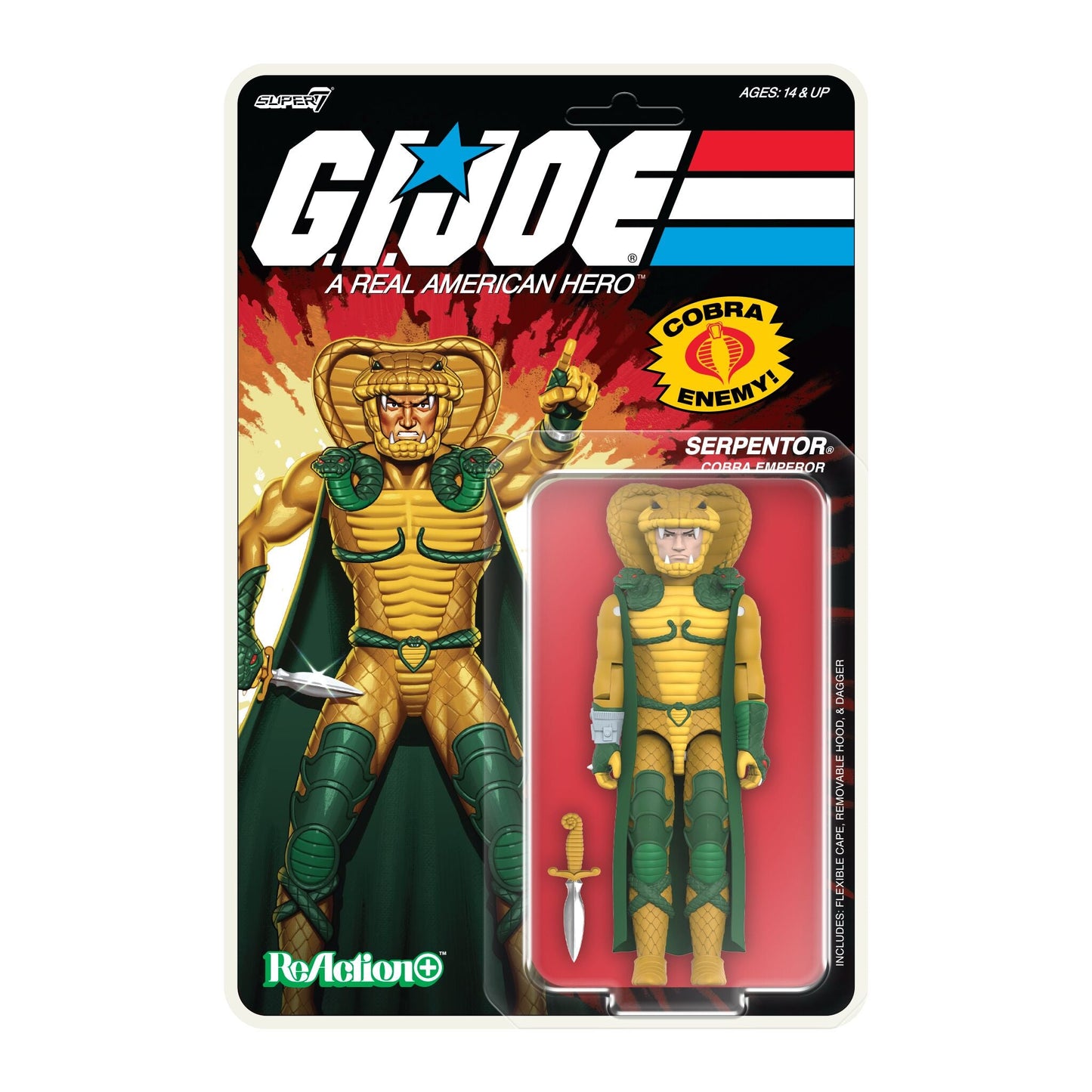 Super7 G.I. Joe ReAction+ Figure Wave 2 - Serpentor (Cartoon) PRE-ORDER