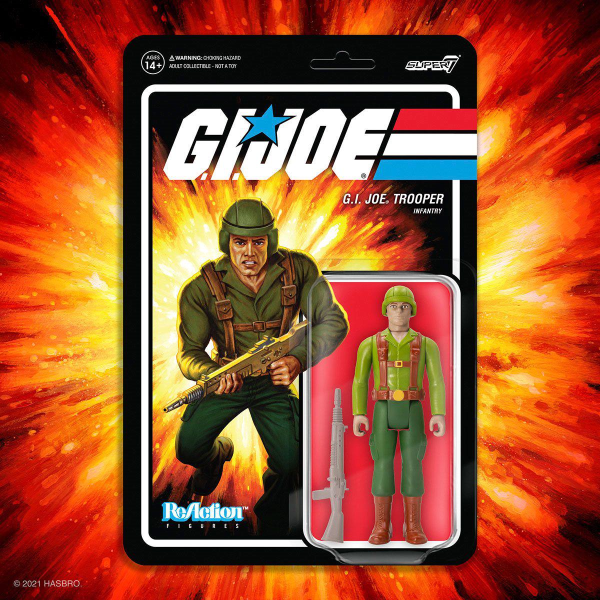 Super7 G.I. Joe ReAction Greenshirt Trooper Tan Action Figure