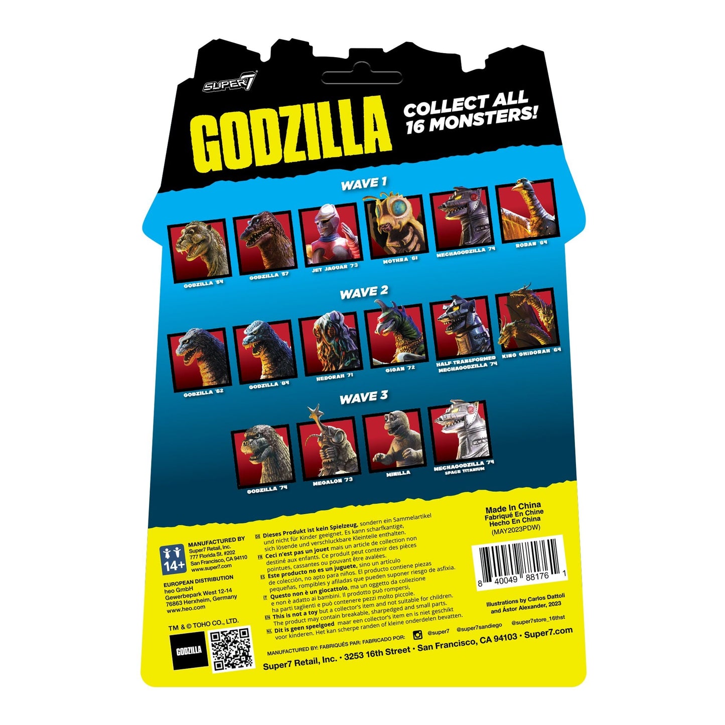 Super7 Godzilla Toho ReAction Figure - Rodan (Toy Recolour) PRE-ORDER