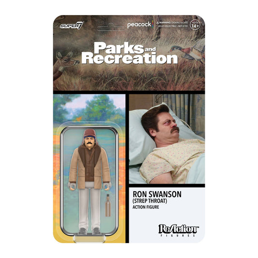 Super7 Parks and Recreation ReAction Figure Wave 4 - Ron Swanson (Strep Throat)