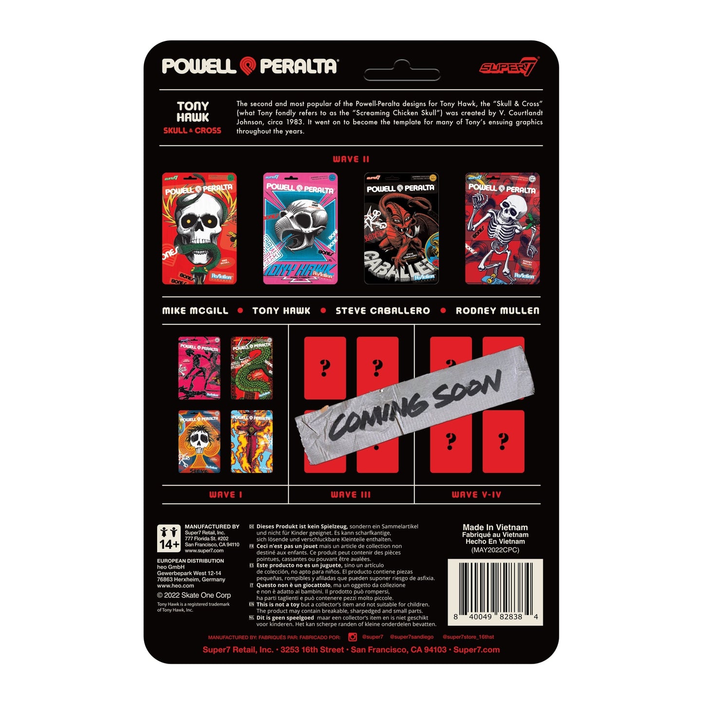Super7 Powell Peralta Reaction Wave 2 - Tony Hawk (Skull & Cross) Action Figure