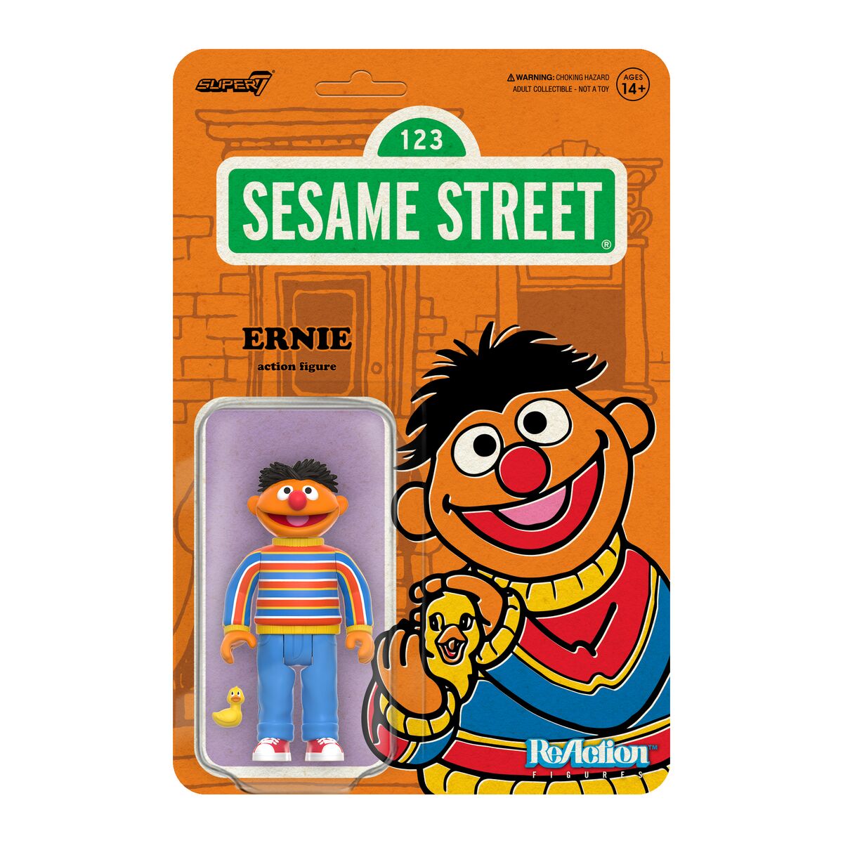 Super7 Sesame Street ReAction Figure Wave 1 - Ernie PRE-ORDER