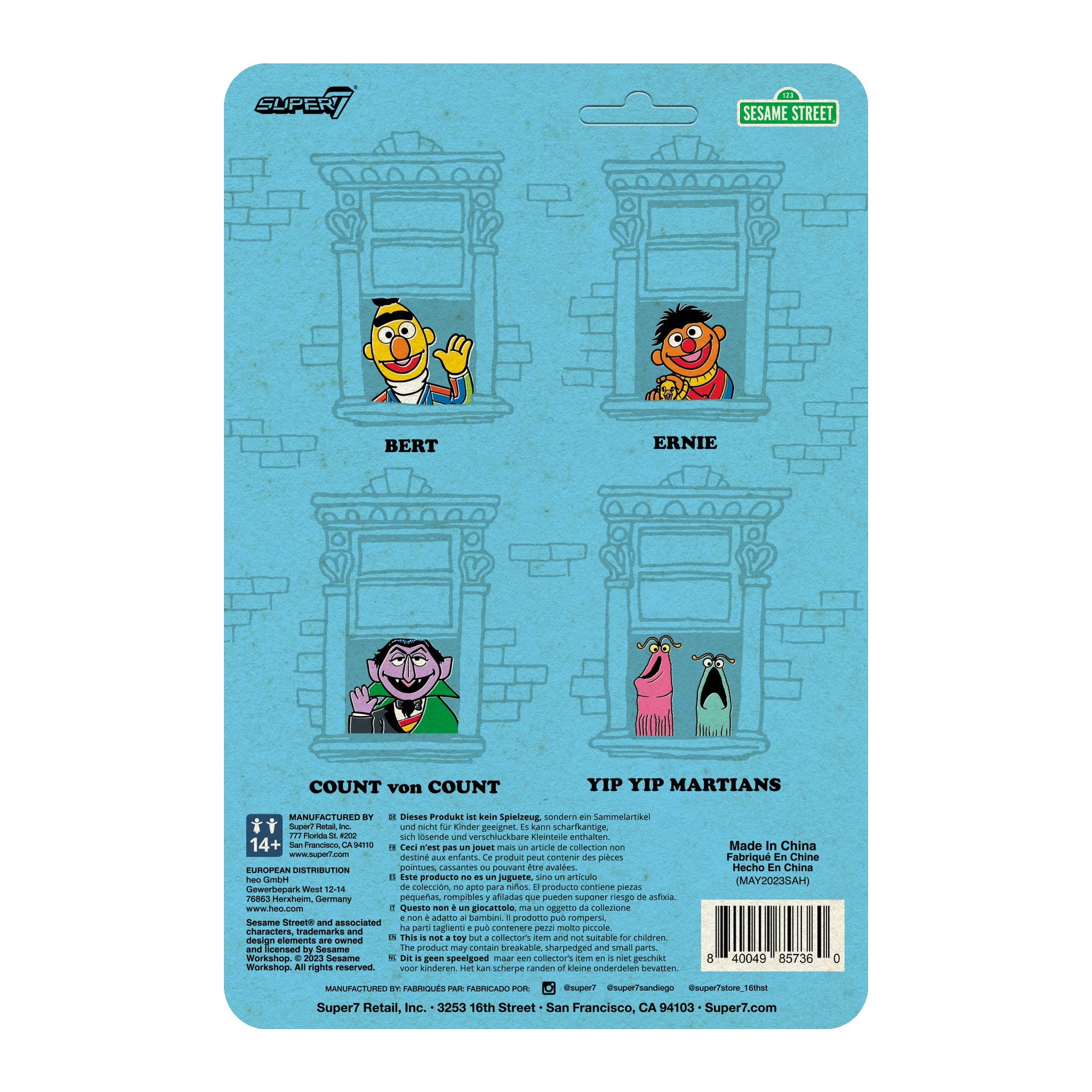 Super7 Sesame Street ReAction Figure Wave 1 - Yip Yip Martians