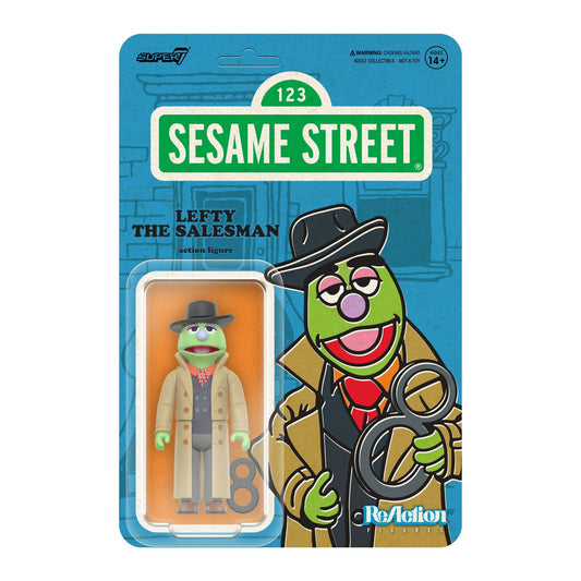 Super7 Sesame Street ReAction Wave 2 - Lefty The Salesman Action Figure PRE-ORDER