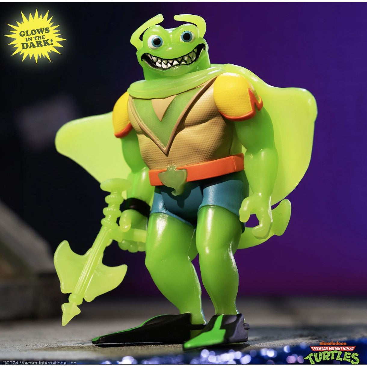 Super7 Teenage Mutant Ninja Turtles ReAction Figure - Ray Fillet Bioluminescent (Green Glow) Exclusive PRE-ORDER