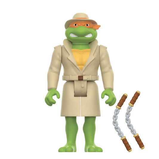 Super7 Teenage Mutant Ninja Turtles ReAction Figure Wave 10 - Undercover MIchelangelo (Pizza To Go) SDCC 2024 PRE-ORDER