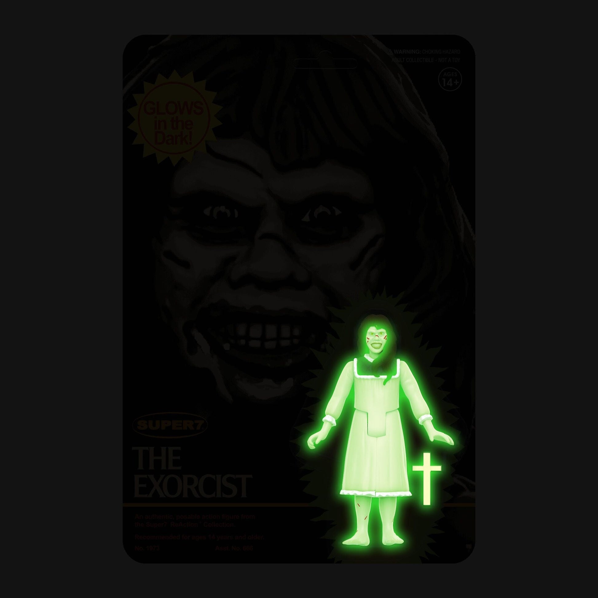 Super7 The Exorcist Reaction Regan (Monster Glow) Action Figure - COMING SOON
