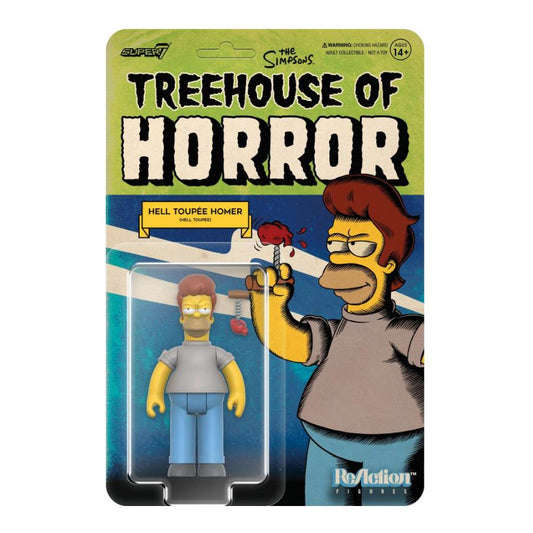 Super7 The Simpsons ReAction Figure Wave 4 - Treehouse of Horror Hell Toupee Homer