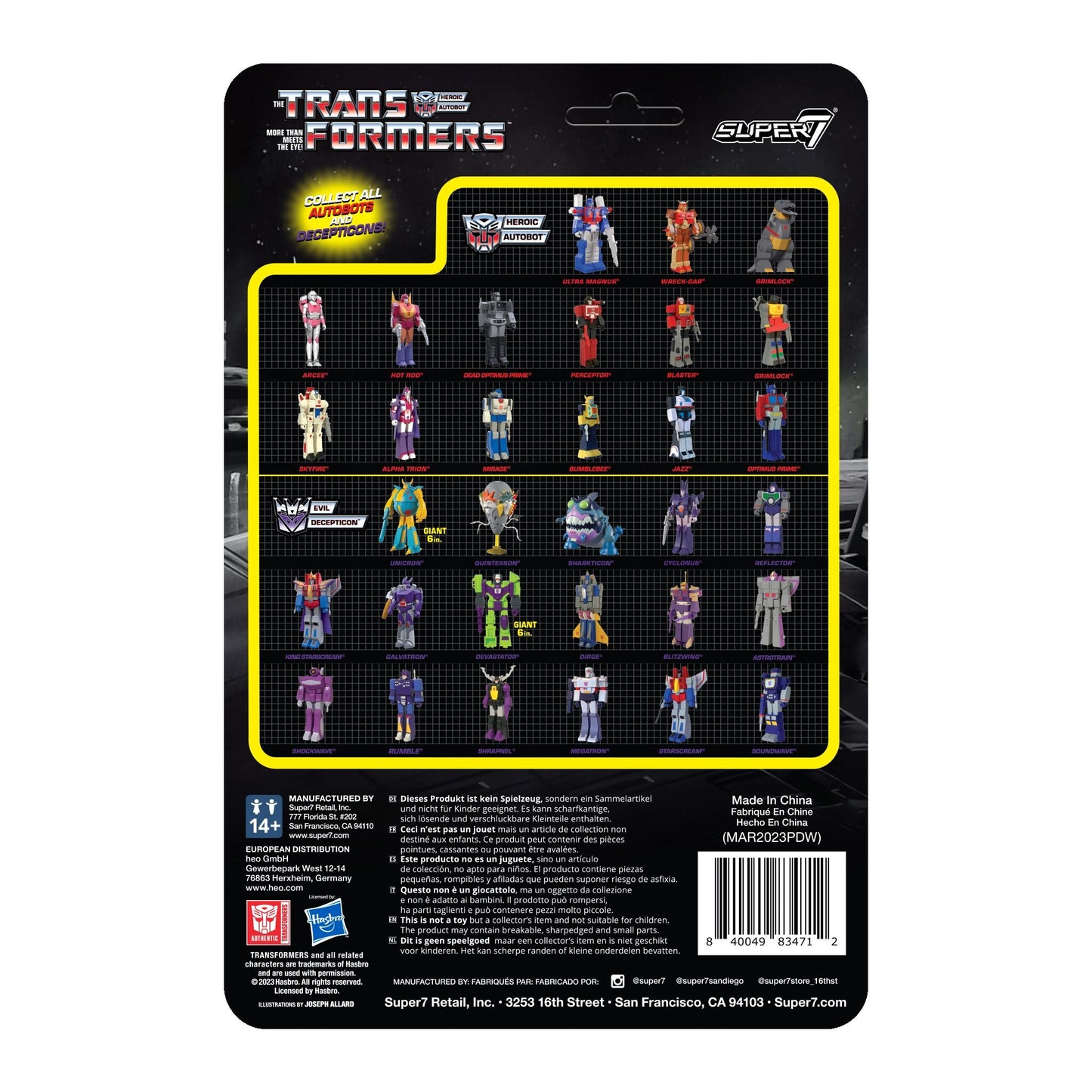 Super7 Transformers ReAction - Optimus Prime (Halloween) Action Figure