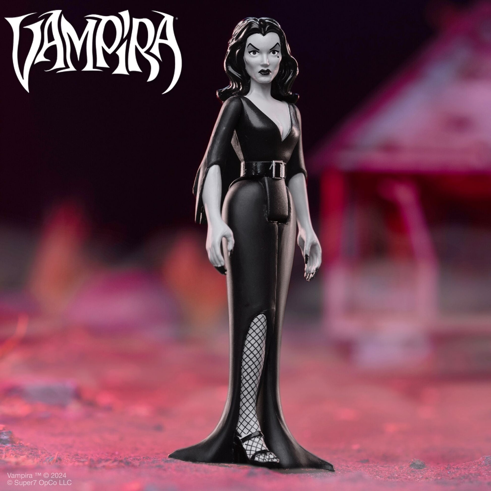 Super7 Vampira ReAction Figure - Vampira (Plan 9 Greyscale) PRE-ORDER