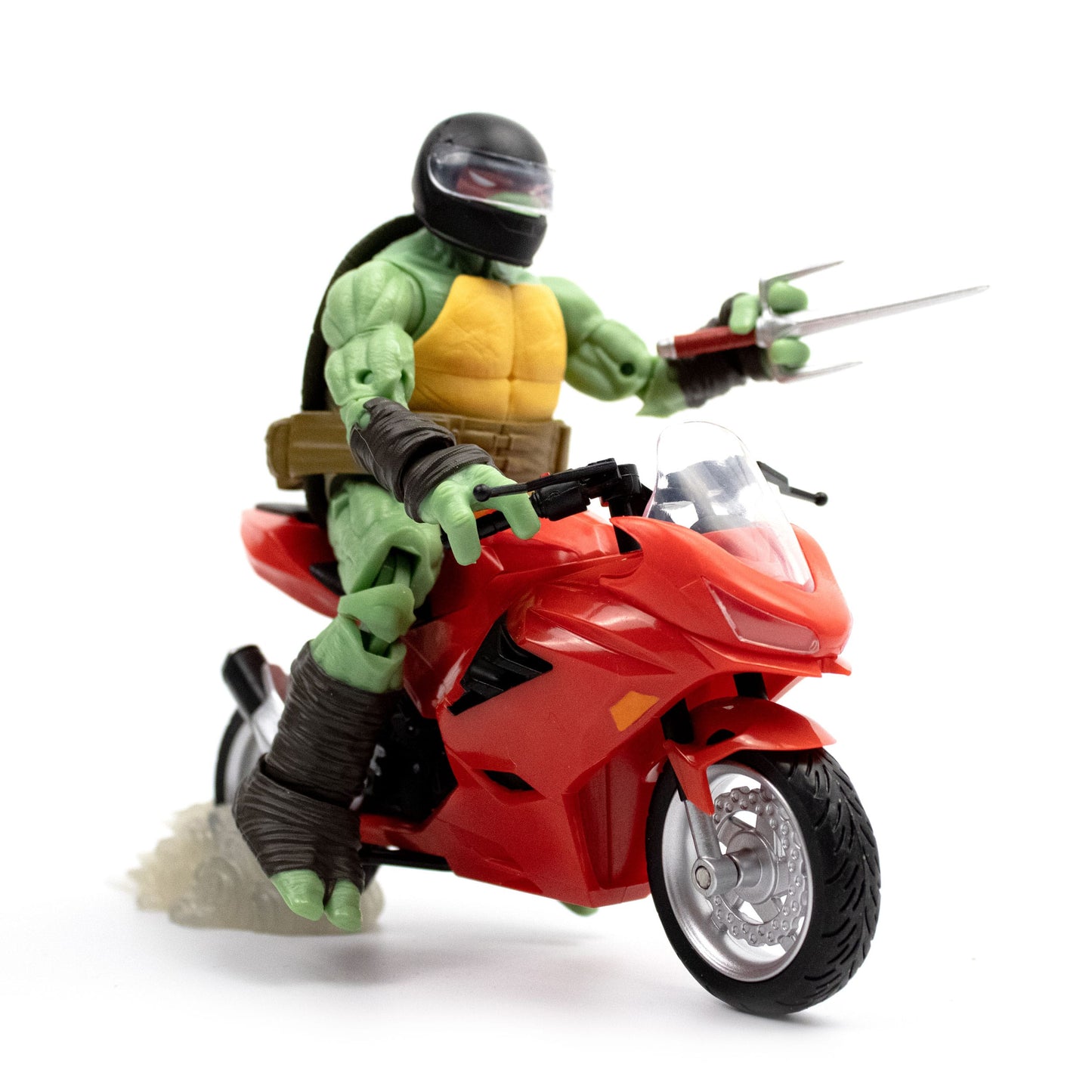 Teenage Mutant Ninja Turtles BST AXN - Raphael With Motorcycle (GITD) Figure