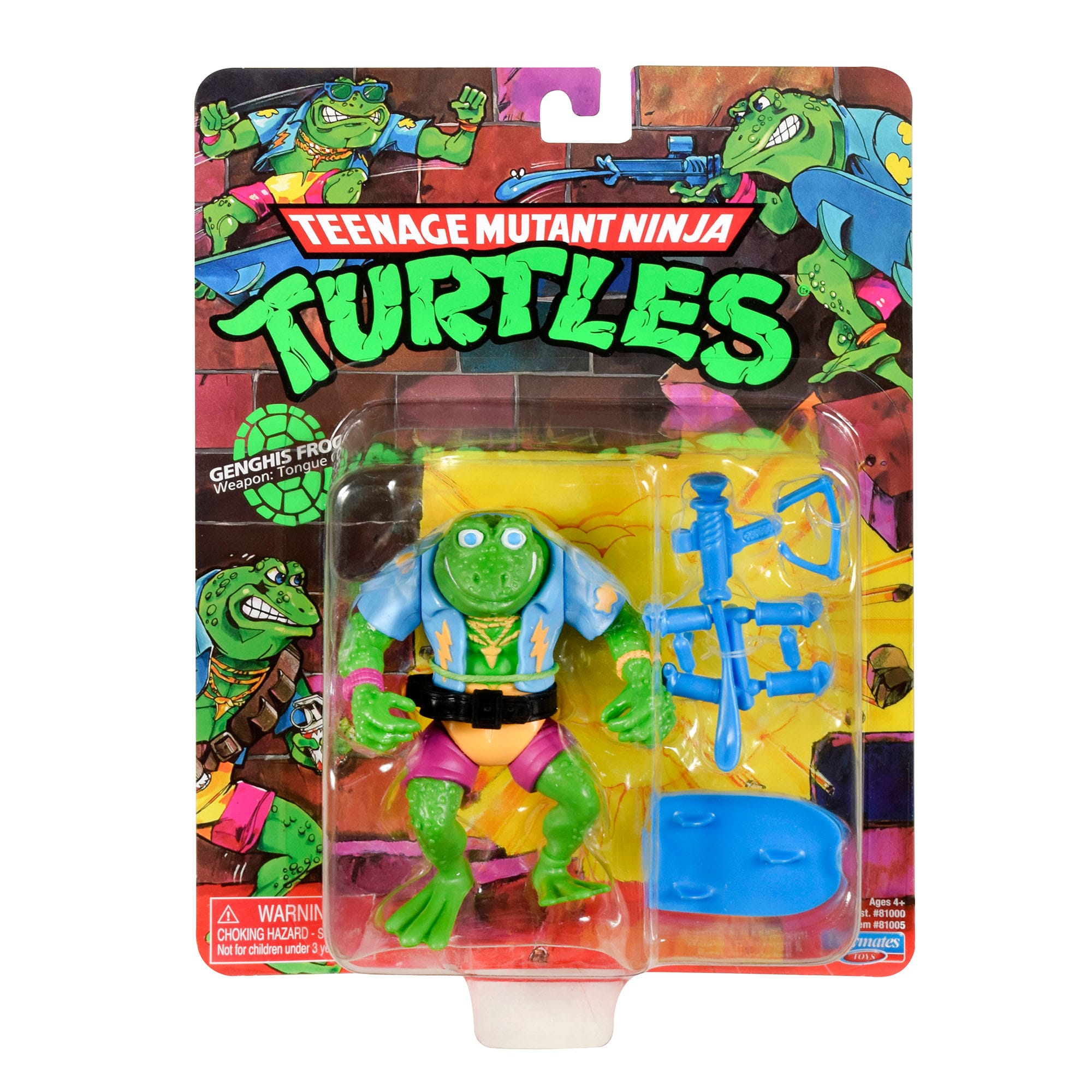 Teenage Mutant Ninja Turtles Classic Retro Genghis Frog 10cm Action Fi ...