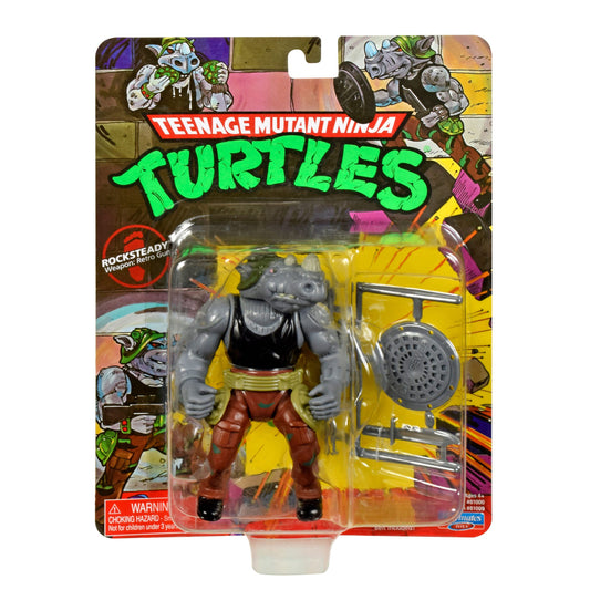 Teenage Mutant Ninja Turtles Classic Retro Rocksteady 10cm Action Figure - COMING SOON