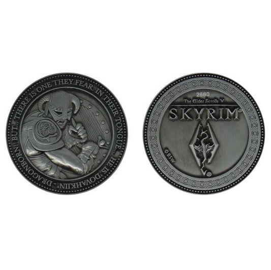 The Elder Scrolls V Skyrim Limited Edition Coin Silver Variant Fanattik