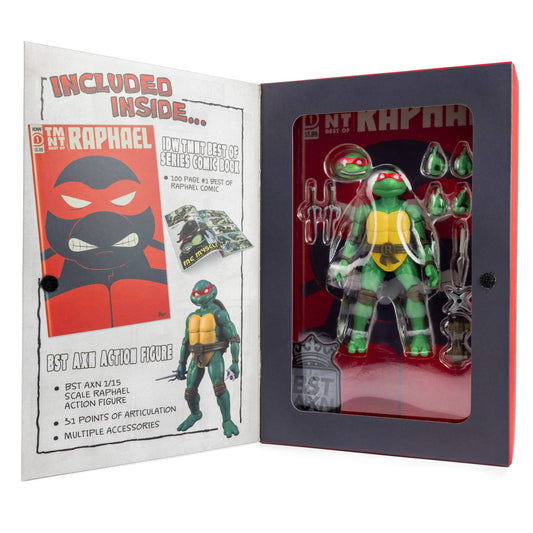 The Loyal Subjects BST AXN Teenage Mutant Ninja Turtles IDW Comic Book Raphael Exclusive Action Figure
