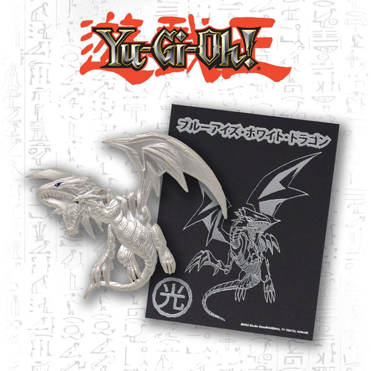 Yu-Gi-Oh! Blue Eyes White Dragon Limited Edition .999 Silver Plated XL Pin Badge