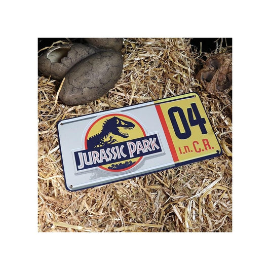 Fanattik Jurassic Park Number Plate Tin Sign