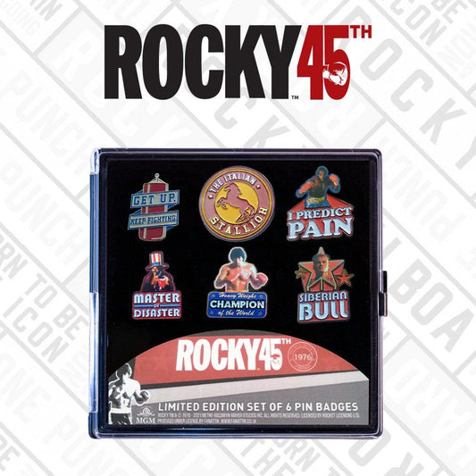 Fanattik Rocky 45th Anniversary Limited Edition Pin Badges Set of 6