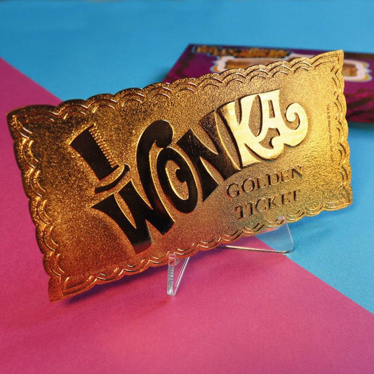 Fanattik Willy Wonka and The Chocolate Factory Replica Golden Ticket